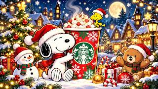 【スタバ風クリスマスBGM】雪降る夜の魔法 🎄 Cozy Starbucks Christmas Jazz & Relaxing Cafe Music