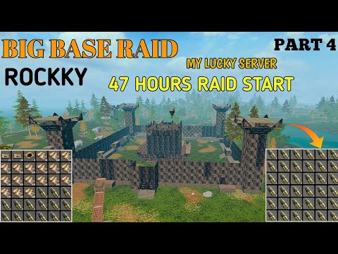 big base raid  Roccky part 4 🎮Lucky Bloody Rank Max Server  Last island Of Survival ‎⁨@4EYT786
