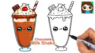 How to Draw a Chocolate Milkshake 🍫