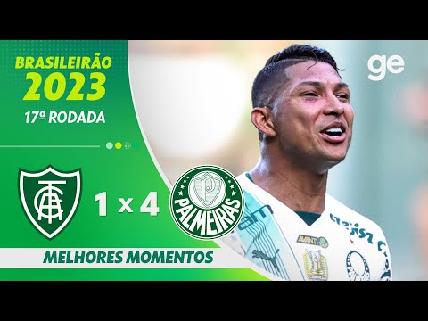 Gols e lances de América-MG x Palmeiras