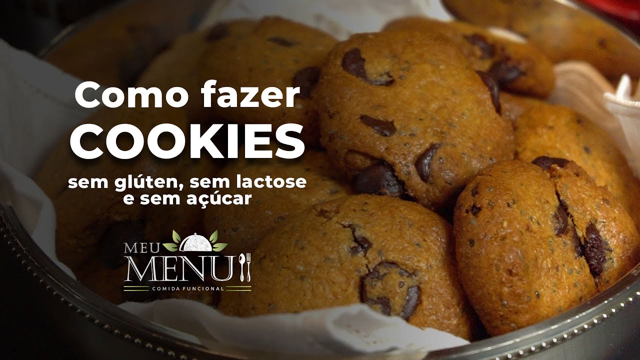 COMO FAZER COOKIES SEM GLÚTEN, SEM LACTOSE E SEM AÇÚCAR | MEU MENU