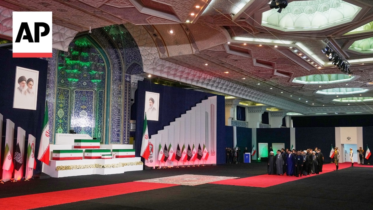 Video | Supreme Leader Ayatollah Ali Khamenei's casket is set on display in Iran
