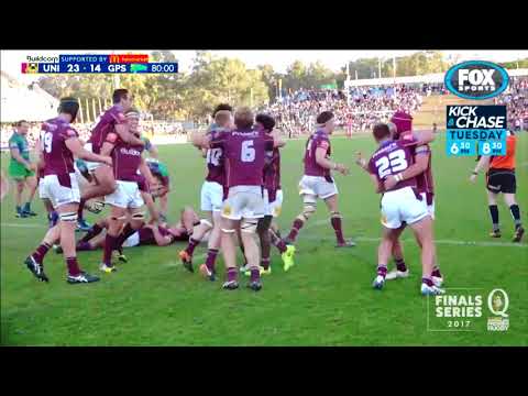 Rugby Kick and Chase - QLD Rugby Final Uni v GPS