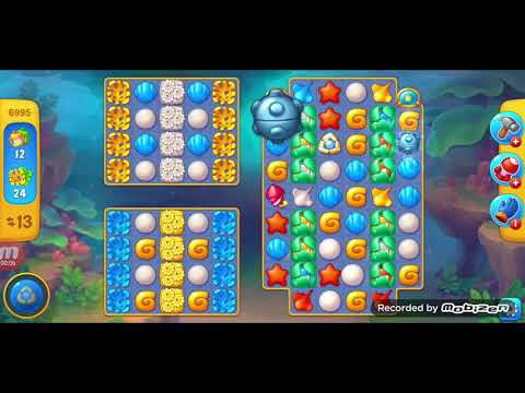 fishdom gameplay / level 6995 / It is like the ads? / thank you 피쉬돔 / 모바일 게임 / 중독성 있는 게임