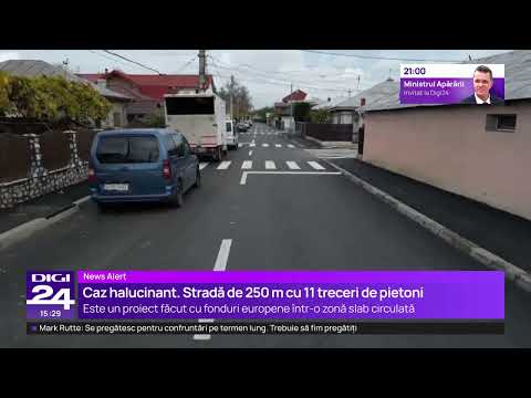 11 treceri de pietoni pe o stradă de doar 250 de metri