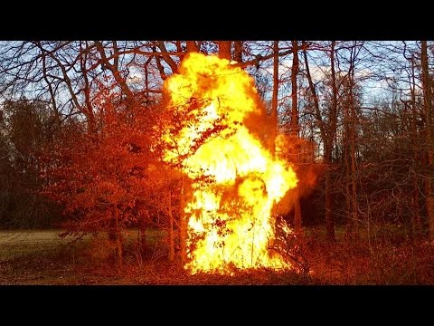 Messing With Hunters, Trespassers, Poachers! Burn Baby Burn! DIY Fire & Ozzy !