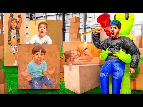 ESCONDE ESCONDE EXTREMO EM CAIXAS DE PAPELÃO COM CRIANÇAS! MUITO EMOCIONANTE!!!