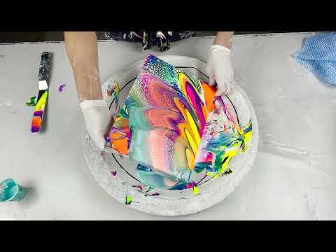 233. Sheleeart Fluid Artist - Neon Rectangle Messy Swipe Tilt