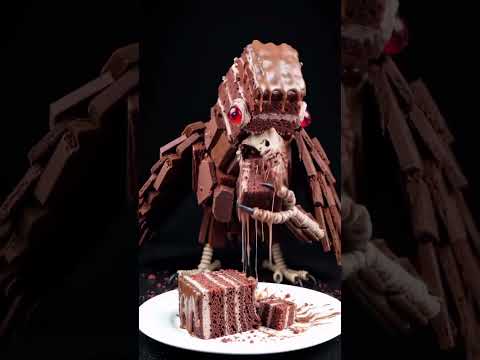 Cake-loving crow #chocolatecake #crow #cursed #bodyhorror #aiart#aiartcommunity#aiartist #aiartwork