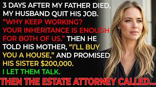 Three Days After My Father Died, My Husband Quit His Job—Because He Thought My Inheritance Was His