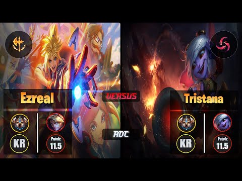 Challenger EZREAL [Conqueror] (ADC) VS  TRISTANA - Challenger KR Patch 11.5