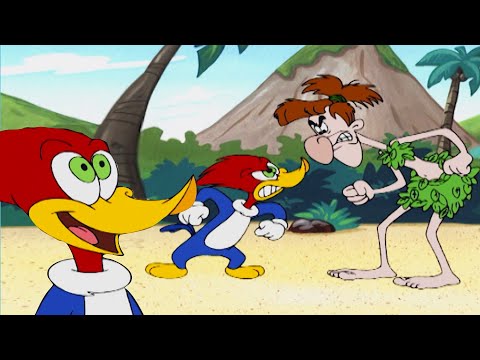 ¡Woody y la señora Meany pelean en una isla desierta! | El Pájaro Loco