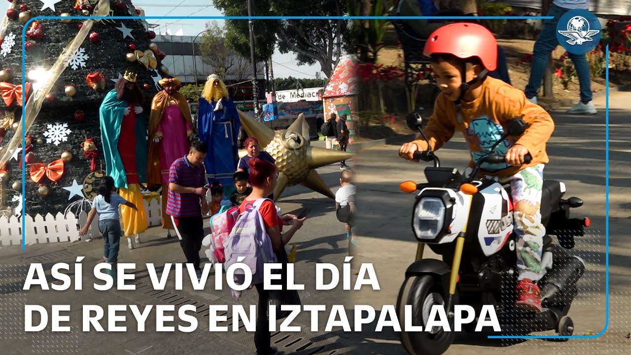 Entre patines, caídas y sonrisas, la magia de los Reyes Magos apareció en Iztapalapa