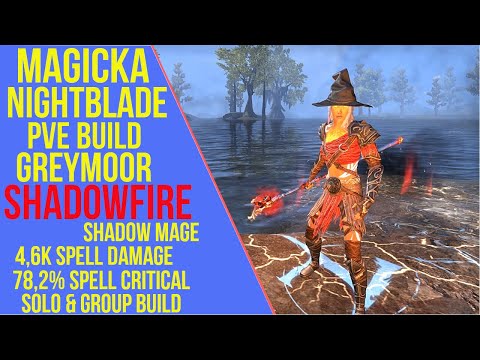 ESO Magicka Nightblade PVE Build - Shadowfire - PVE Guide (Greymoor)