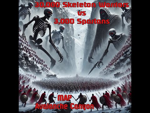 30,000 Skeleton Warriors vs 3,000 Spartans - Desert Showdown | UEBS