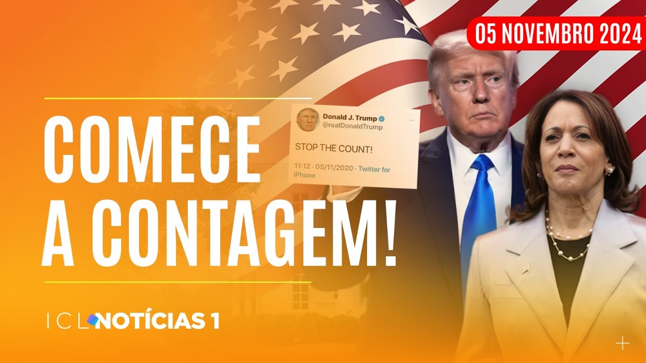 ICL NOTÍCIAS - 05/11/24- ELEITORES VÃO ÀS URNAS HOJE PARA DECIDIR ENTRE KAMALA HARRIS E DONALD TRUMP
