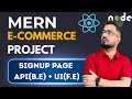 2 MERN E Commerce Project Signup Page With NodeJS ReactJS Password Hashing Axios UI