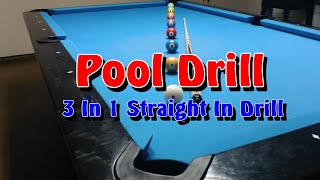 Pool Drill: 3 In 1 Straight In Drill