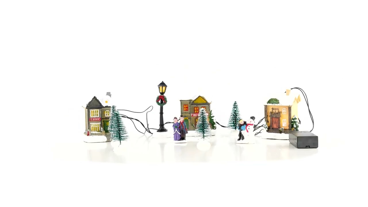 10pc Christmas Village Set