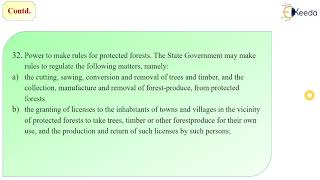 Indian Forest Act Part II