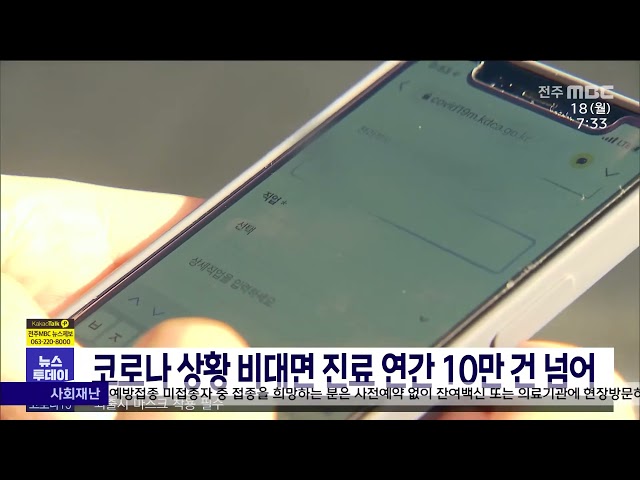 코로나 상황 비대면 진료 연간 10만 건 넘어