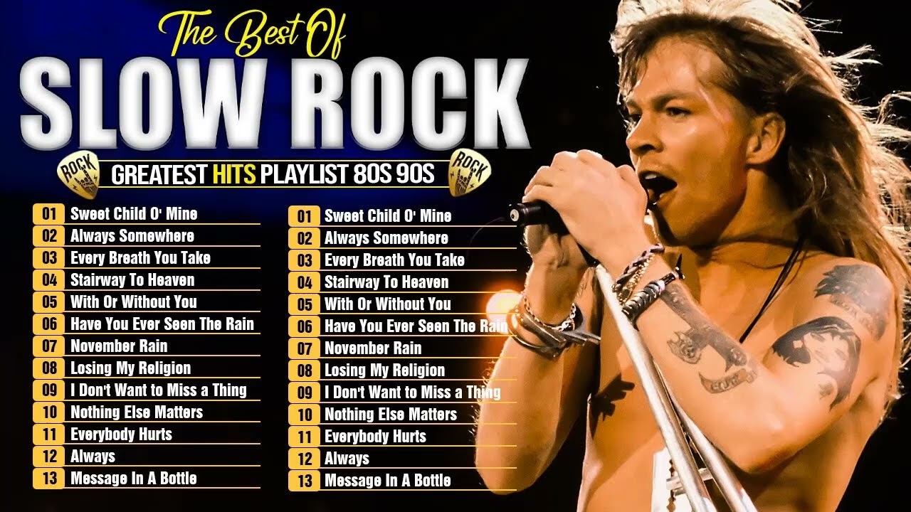 Greatest Hits Slow Rock Ballads 70s 80s 90sAerosmith, BonJovi,Led Zeppelin,The Eagles, Scorpions