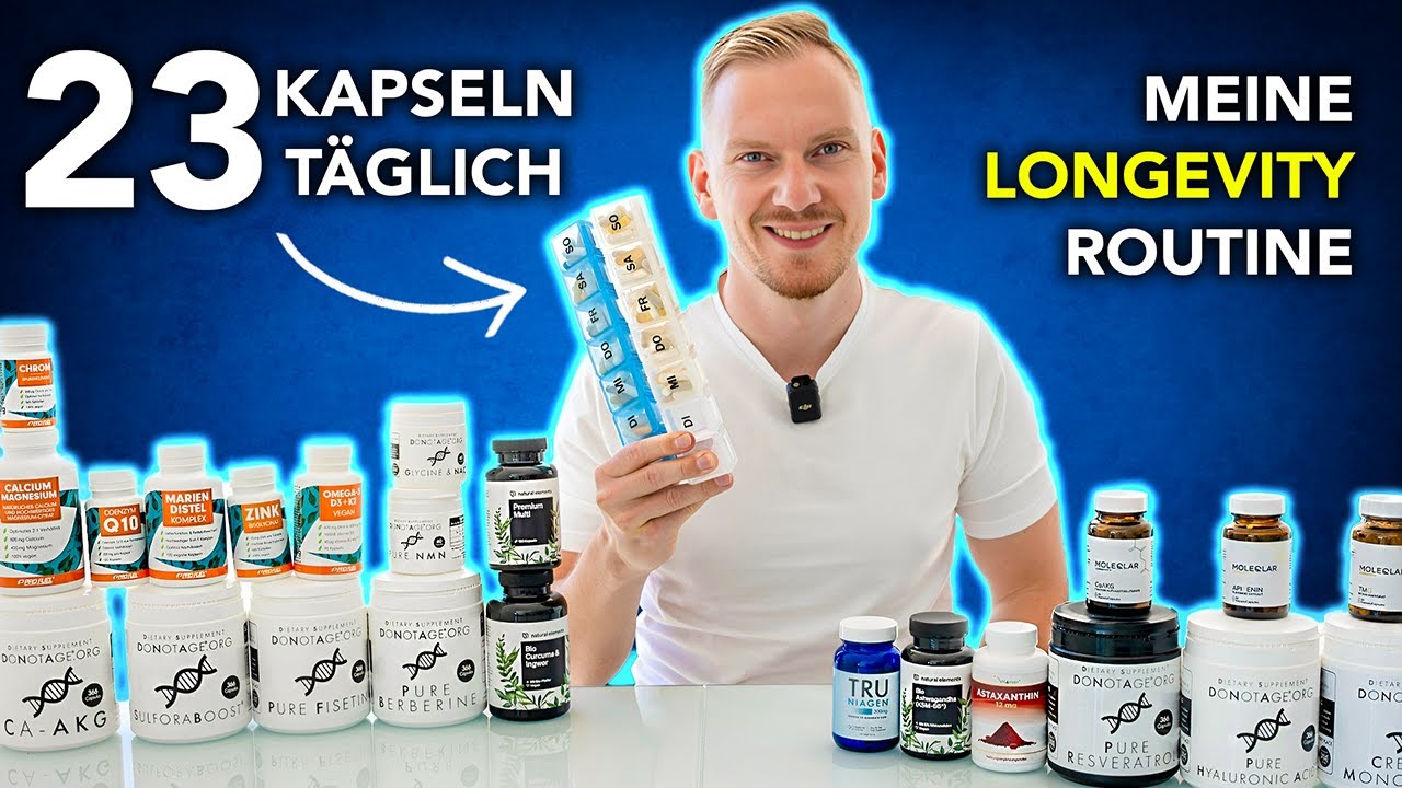 Meine tägliche Supplement-Routine für gesunde Langlebigkeit – mit 23 Kapseln - Benedikt Keck Longevity Video (15:07)
