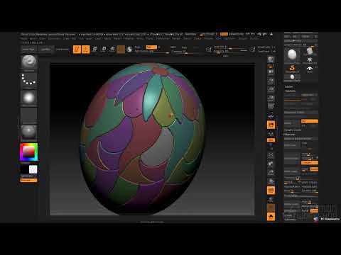 54 | ZBrush 2018 - Polygroup by Polypaint | Introduction to ZBrush