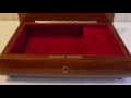 Vintage Marquetry Jewelry Music Box Italy