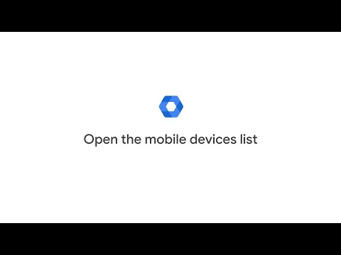 Open the mobile devices list