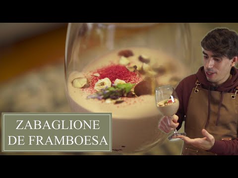 Raspberry Zabaglione, Toasted Hazelnuts