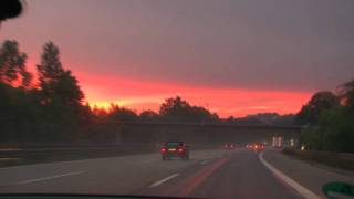 preview picture of video 'A45 Sunset after Thunderstorm'