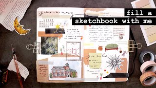 Journal With Me · January Goal Moodboard · ft. Stationery Pal Haul · Fill a Sketchbook With Me! #8