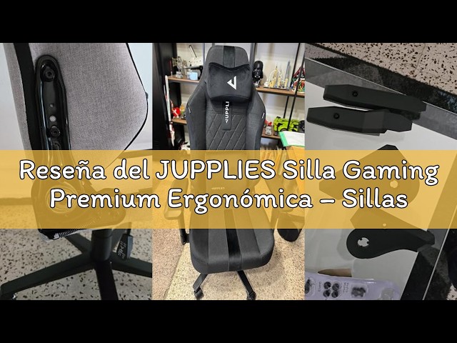 Vídeo relacionado con JUPPLIES Silla Gaming Profesional con Masajeador - Silla de Oficina Ergonómica con Reposapiés, Altura Regulable y Respaldo Abatible - Silla Gamer para Juegos