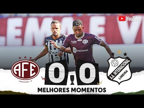 Gols e lances de Ferroviária-SP x Internacional de Limeira
