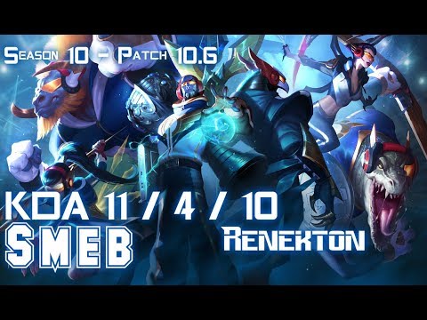 Smeb RENEKTON vs QUINN Top - Patch 10.6 KR Ranked