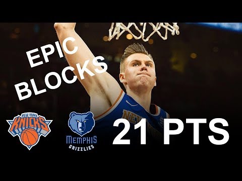 Kristaps Porzingis Full Highlights 2018.01.17 at Grizzlies - 21 Pts, 9 Rebs, 6 Blks, 3 Stls