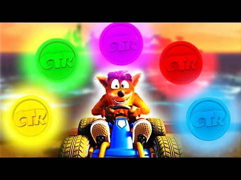 Crash Team Racing Nitro-Fueled - Location of All CTR Tokens + CTR Challenge Purple