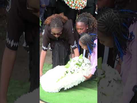 MP Ng'eno's wife lays floral wreath as her husband is laid to rest