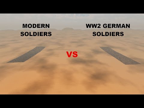 50,000 Modern Soldiers VS 50,000 German WW2 Soldiers | Ultimate Epic Battle Simulator 2