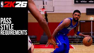 Pass Style Requirements NBA2K26
