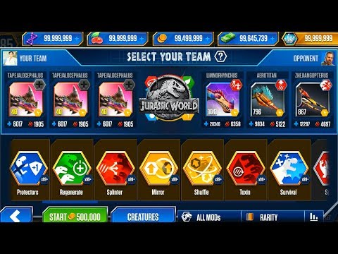 Tapejalocephalus, Eudimorphodon, Metriaphodon, Super VIP Super Fight- Jurassic World The Game