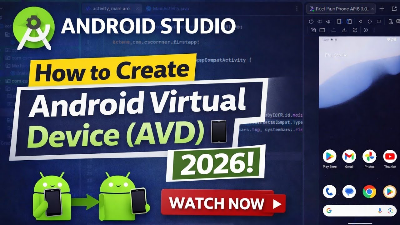 How to Create Android Virtual Device (AVD) in Android Studio[2026]|Create Emulator in Android Studio