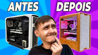 Montando o PC DO CLIENTE em um GABINETE DE MADEIRA 🤪 (TROCA DE GABINETE)