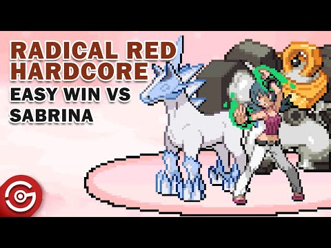 Pokemon Radical Red 3.1 Hardcore Mode - How to Easily Beat Sabrina (Gym 5)
