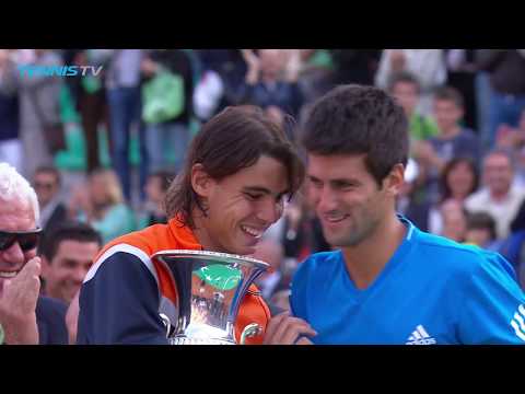 FUNNY: Novak Djokovic impersonates Rafa Nadal | Rome 2009 trophy ceremony