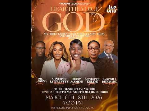 Jas Ministry Inc. - Hear the Voice of God - 3 Nights of Restoration Day 2