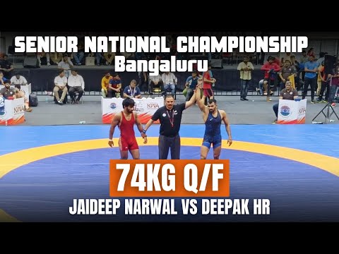 74KG Q/F: Deepak vs Jaideep Narwal Senior Wrestling National Championship 2024 | Live Wrestling