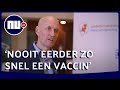 Kuipers positief over coronavaccin: 'Uitzonderlijke prestatie' | NU.nl