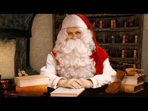 Message du Père Noël aux enfants Papa Noël Laponie Finlande souhaite Joyeux Noël message Santa Claus